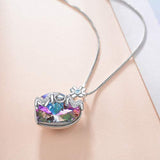 Sterling Silver Heart Necklace Crystals from Crystal, Jewelry with Gifts Package