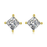 Sterling Silver Crystal 5-7mm Hypoallergenic Stud Earrings