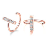 Bar Huggie Earrings Sterling Silver Ear Hoop Body Piecing Nose Rings Earrings Jewelry Gifts