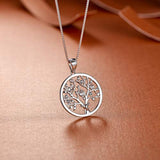 Tree of Life Necklace Family Tree Jewelry Made with Crystals Fine Jewelry Gift for Women Teen Girls