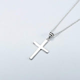 Sterling Silver Infinity Cross Pendant Necklace for Women Girls Boys