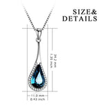 Teardrop Necklace with Crystals Jewelry for Women