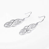 Silver Celtic Knot Dangle Earrings Sterling Silver Polished Good Luck IrishVintage Dangle Earrings Jewelry