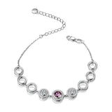 Endless Love Series Bracelet Sterling Silver Adjustable Bracelet