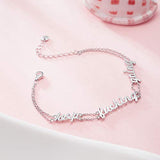 S925 Sterling Silver Inspiring Bracelet Necklace "keep fucking going" Inspirational Gifts