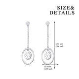 Threader Earrings Tassel Dangle Drop 925 Sterling Silver Earring for Women