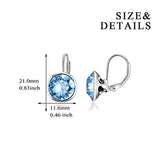 Bella Series Earrings Leverback Drop Pierced Earrings with Crystal crystal