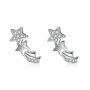 Sterling Silver Mini Star Stud Earrings