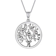 Tree of Life Necklace Family Tree Jewelry Made with Crystals Fine Jewelry Gift for Women Teen Girls