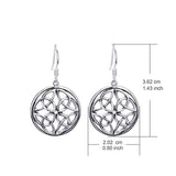 Drop Earrings Celtic knot drops in oxidized sterling silver