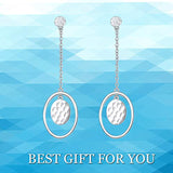 Threader Earrings Tassel Dangle Drop 925 Sterling Silver Earring for Women