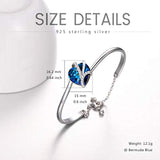 Love Heart Adjustable Bangle Bracelets-Blue Purple Crystals from Crystal I Love You Bracelet Hypoallergenic 