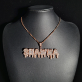 1 To 6 Icy Dripping Letters Personalized Custom Gold Plated Initial Name Necklace Hip Hop Style