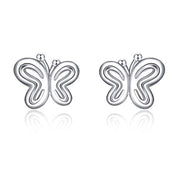 Butterfly 925 Sterling Silver Stud Earrings Kids Baby Girl Earring