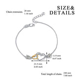 925 Sterling Silver Love Bracelet for Women, heart bracelet Valentine's Day gifts