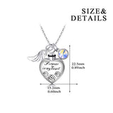 Love Heart URN Necklace Silver Heart Pendant Necklace with Crystal