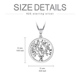 Tree of Life Necklace Family Tree Jewelry Made with Crystals Fine Jewelry Gift for Women Teen Girls