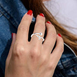 Sterling Silver Ocean Mermaid Rings for Women Teens Girls,Fish Tail Finger Adjustable Rings