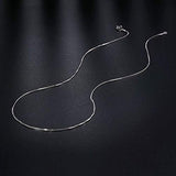 925 Sterling Silver 1 mm Box Chain Necklace