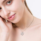 925 Sterling Silver Mom Baby Dolphin Love Pendant Necklace