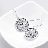 Drop Earrings Celtic knot drops in oxidized sterling silver