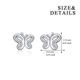 Butterfly 925 Sterling Silver Stud Earrings Kids Baby Girl Earring