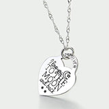 Sterling Silver I Love You to The Moon and Back Necklace 18"