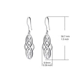 Silver Celtic Knot Dangle Earrings Sterling Silver Polished Good Luck IrishVintage Dangle Earrings Jewelry