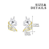 Unicorn Stud Earrings Sterling Silver for Women Or Girls