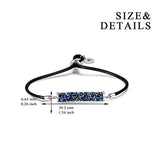 Strand Bolo Bracelet Adjustable Crystaldust Bracelet with Crystal Tube