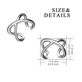 Cuff Earring for Women 925 Sterling Silver Non Pierced Ear Cartilage Clip Earrings for Women Girl