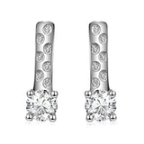 Bar Stud Earring Sterling Silver Cubic Zirconial Line Earrings Simplify Stick Earrings