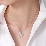 Sterling Silver Unicorn Pendant Necklaces for Women Girls Gifts