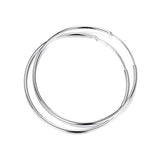 Silver Hoop Earrings Sterling Silver Circle Endless Big Earrings Hoops Jewelry,Fashion Gold Hoop Earring