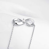 Infinity Necklace Sterling Silver Infinite Love Pendant Necklace Gift for Women Girls