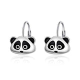 Sterling Silver Cute Raccoon Leverback Earrings Hoop Dangle Earrings Gifts