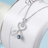 Stethoscope Series Necklace Simulated Birthstone Nurse Pendant Necklace