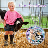 Cow Necklace Cow Earrings Cow Gift Pendant 925 Sterling Silver Jewelry Birthday for Teen Girls