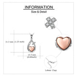 Teardrop Heart Urn Necklaces Sterling Silver Cremation Jewelry for Ashes