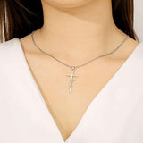 Copper/Sterling Silver Cross Necklace with a meaningful word