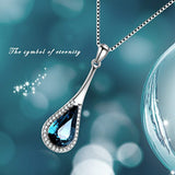 Teardrop Necklace with Crystals Jewelry for Women