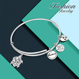 Love Sea Turtle Bracelets Sterling Silver Tortoise Wire Bangles Beach Jewelry