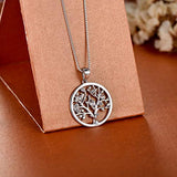 Tree of Life Necklace Family Tree Jewelry Made with Crystals Fine Jewelry Gift for Women Teen Girls