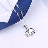 Sterling Silver Little Lucky Elephant Pendant Necklace and Elephant Earrings for Girls Boys