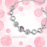 Endless Love Series Bracelet Sterling Silver Adjustable Bracelet