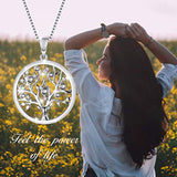 Tree of Life Necklace Family Tree Jewelry Made with Crystals Fine Jewelry Gift for Women Teen Girls