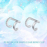 Cuff Earring for Women 925 Sterling Silver Ear Cartilage Clip Earrings for Women Girl