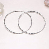 925 Sterling Silver Circle Endless Hoop Earrings for Women Girls