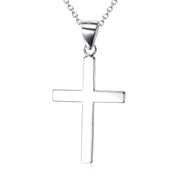 Sterling Silver Infinity Cross Pendant Necklace for Women Girls Boys  18" Cross Necklace