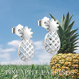 925 Sterling Silver Pineapple Stud Earrings Jewelry for Women Girl kid Ear Stud